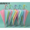 学生彩虹磨砂雨伞 单色清装 塑料