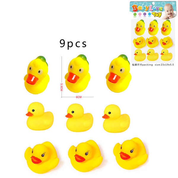 9(pcs)搪胶鸭子 塑料