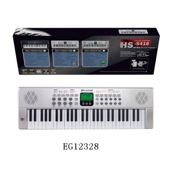 54键电子琴带麦克风,LED显示器,充电器普通银色 仿真 不分语种IC 塑料