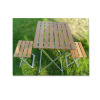 折叠竹面桌椅(含凳子2个)
