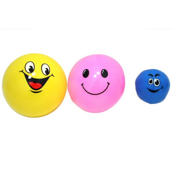 3只庄8cm笑脸充气球 塑料