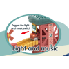 卡通轨道汽车组合（自动升降台玩具） 电动 灯光 声音 音乐 英文IC 塑料