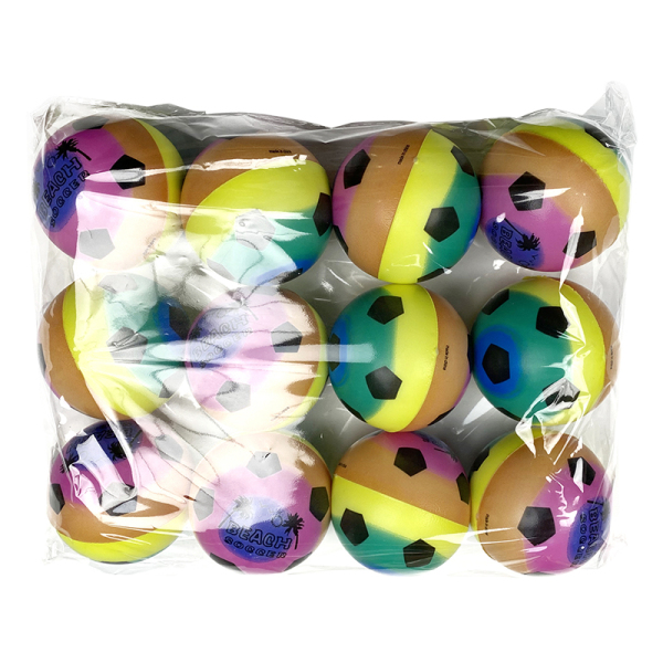 12(pcs)彩虹足球PU球 塑料