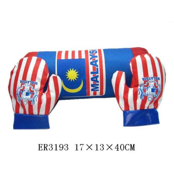 马来群岛国旗拳击手套,沙包 布绒
