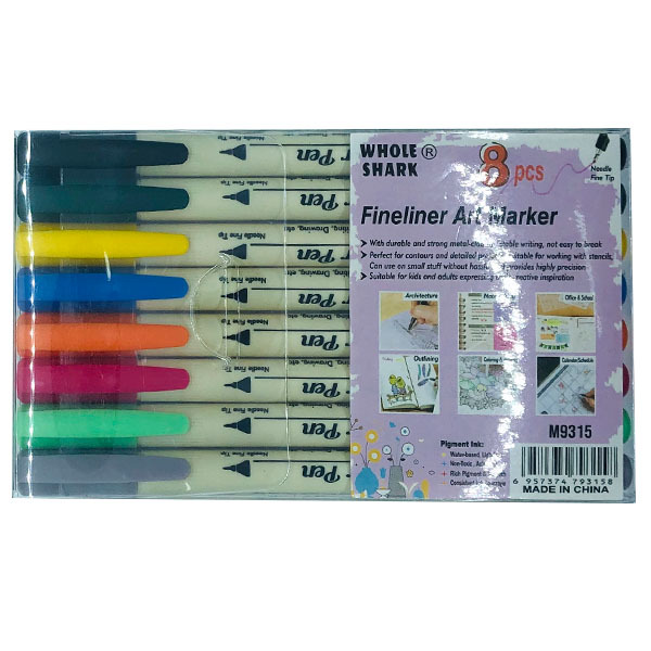 10PCS 彩色描线笔 混色 塑料