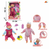 2 styles of multifunctional expression doll with bottle, pacifier, rattle