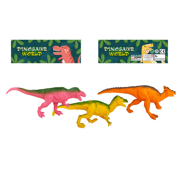 3只庄捏捏叫恐龙 塑料