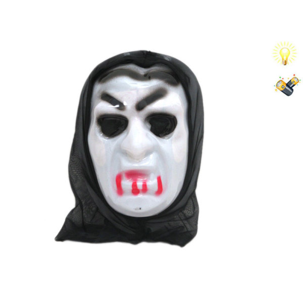 多款图案鬼面具带灯光包电 塑料