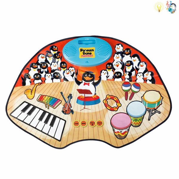企鹅合唱团音乐毯 地毯 灯光 音乐 英文IC 塑料