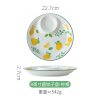 9寸木纹圆饺子盘 单色清装 陶瓷