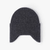 纯羊毛护耳毛线帽 中性 56-60CM 冬帽 100%羊毛