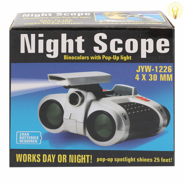 4*30望远镜带手电筒 望远镜 灯光 塑料