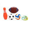 搪塑橄榄球带保龄球瓶,排球,足球 搪胶