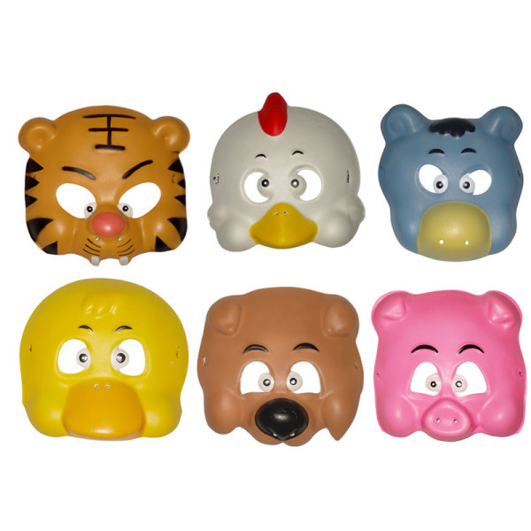 6款EVA动物面具 塑料