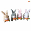 两耳萝卜短毛兔(4色混) 电动 灯光 声音 不分语种IC 布绒