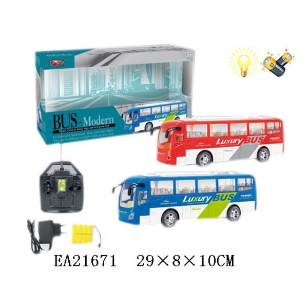 巴士带充电器 遥控 4通 灯光 包电 塑料