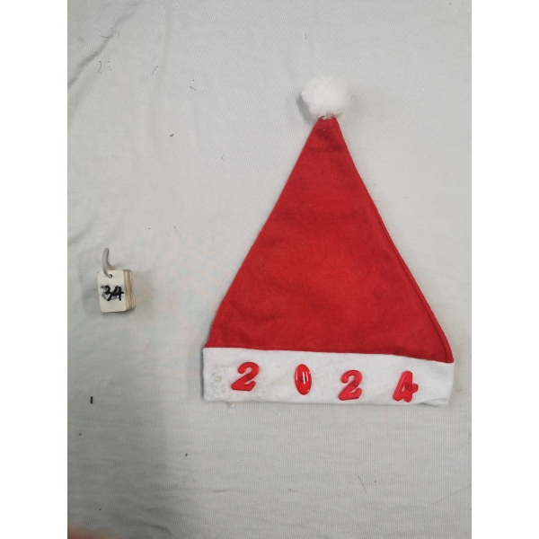 12pcs带灯圣诞帽 单色清装 涤纶