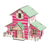 木质3D立体DIY拼装房屋建筑森林小屋拼图 建筑物 木质