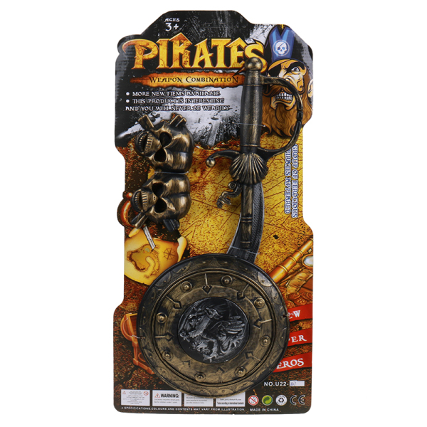 海盗刀+眼镜+盾 海盗 喷漆 塑料