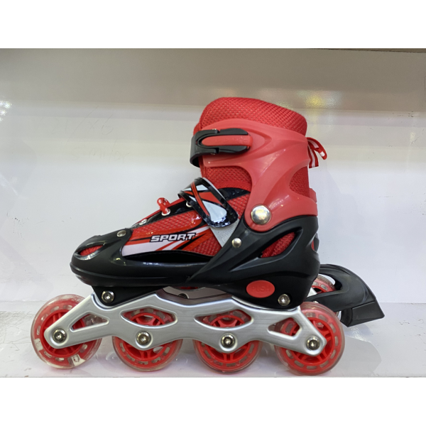 L码39-42 PVC单闪溜冰鞋 混色 金属