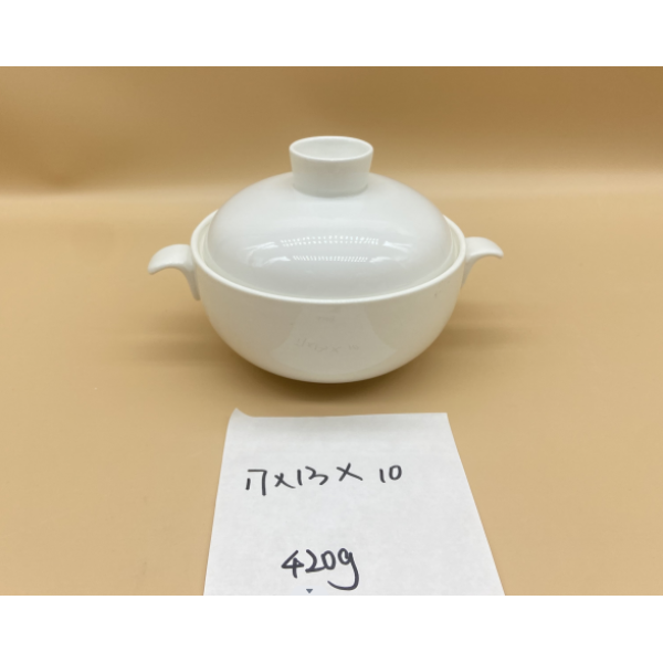 白色瓷器汤锅
【17*13*10CM】 单色清装 陶瓷
