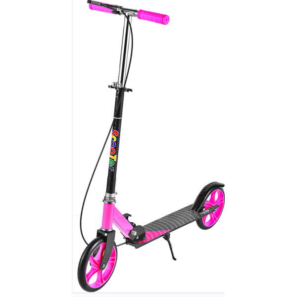 儿童青少年200mm车轮滑行滑板车【77*10*87.5cm】粉色 蓝色 红色 白色 黑色 滑板车 混色 金属