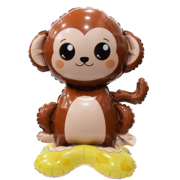 小底座猴子铝膜气球 单色清装 铝膜