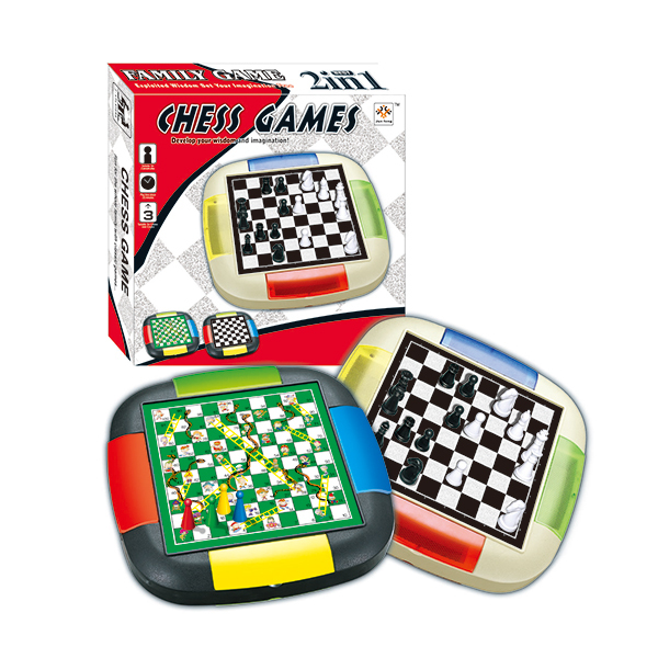 国际象棋+蛇棋（白色棋盘） 国际象棋 二合一 塑料