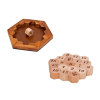 木质蜂窝拼盘数字益智玩具 木质