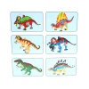 6PCS 6只庄3款彩绘恐龙 塑料