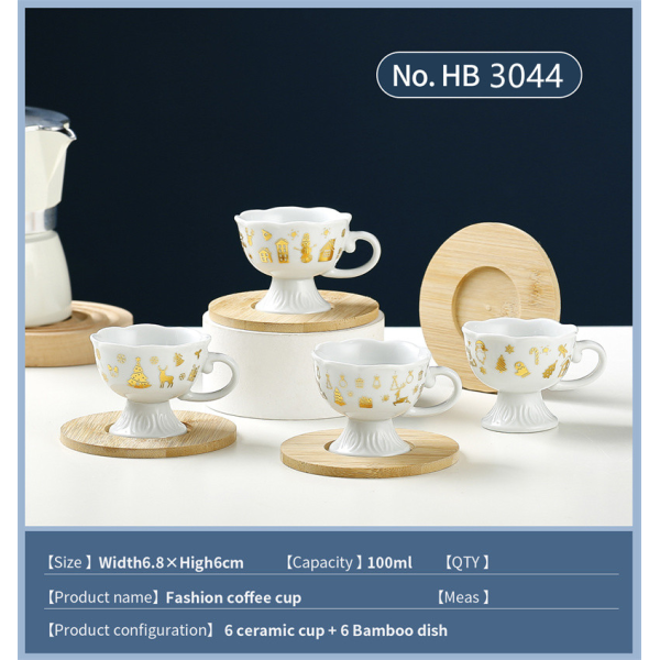100ML6杯6碟咖啡具 混色 瓷器