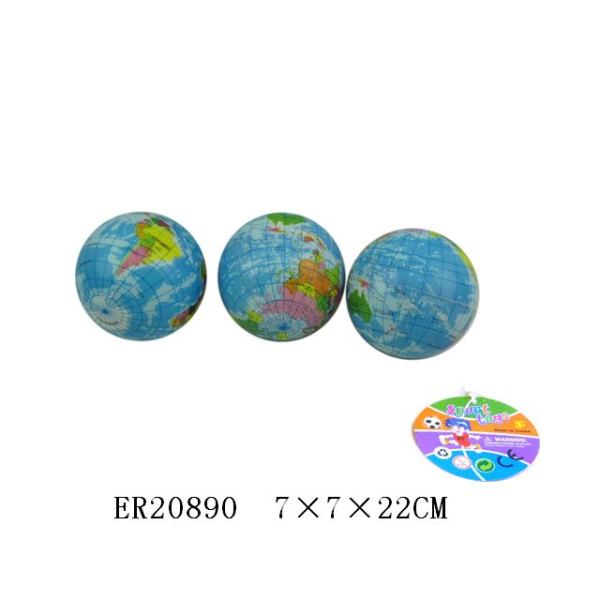 3只庄地球仪PU球 3寸
