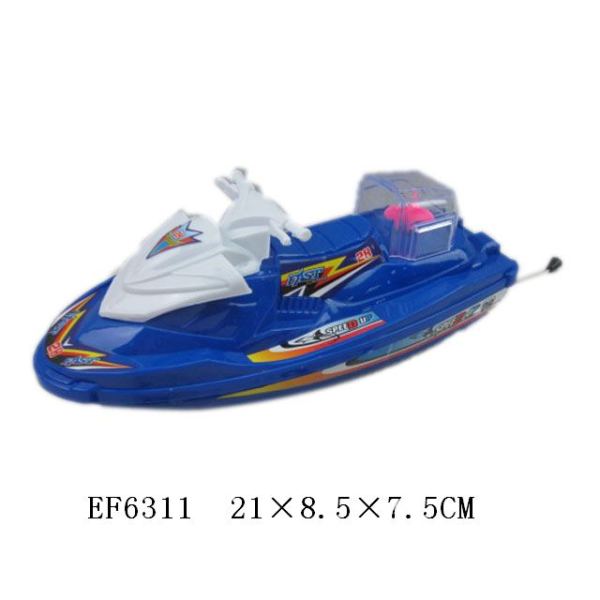 实色拉线摩托艇3色 塑料