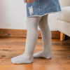 儿童精梳棉纯色竖条纹打底连体裤（M：2-4岁） 79%棉 18%锦纶 3%氨纶 女童 M 连体
