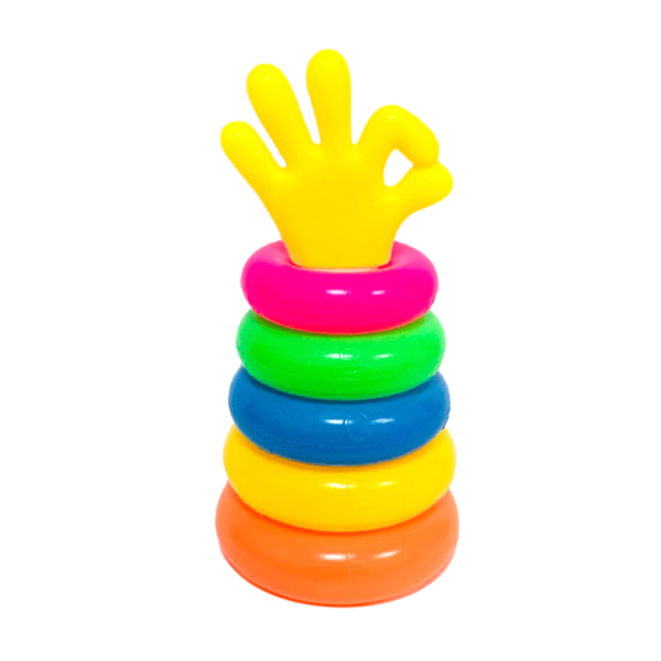 英文手指彩虹套圈 圆形 塑料