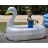 125cm small swan two-ring bubble bottom pool