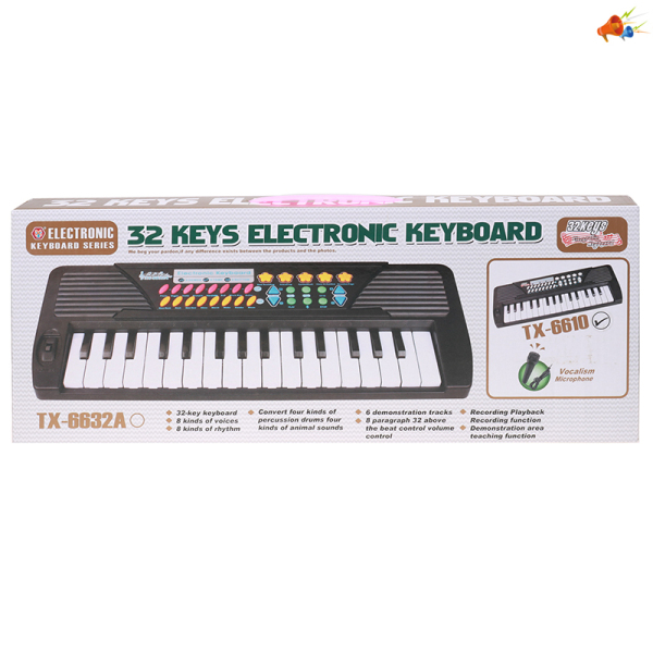 32键多功能电子琴带麦克风 仿真 声音 不分语种IC 带麦克风 塑料
