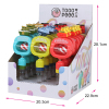 18PCS 4款式交通工具摇哨装糖玩具 塑料