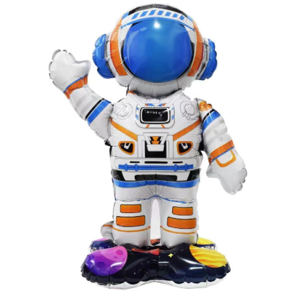 50PCS 小底座宇航员铝膜气球 单品 单色清装 铝膜
