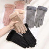 发热保暖手套 女人 均码 分指手套 100%聚酯纤维