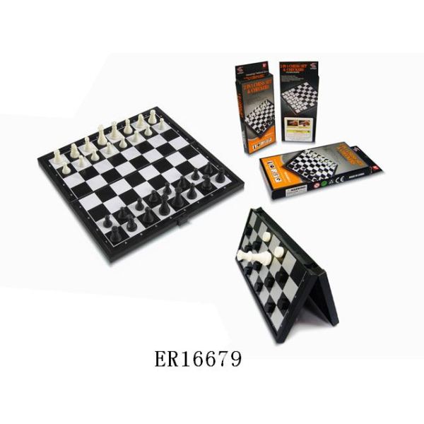 2合1磁性国际象棋+西洋跳棋 国际象棋 塑料