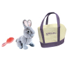 毛绒兔纯灰荷兰兔带BB哨,收纳手提袋 塑料