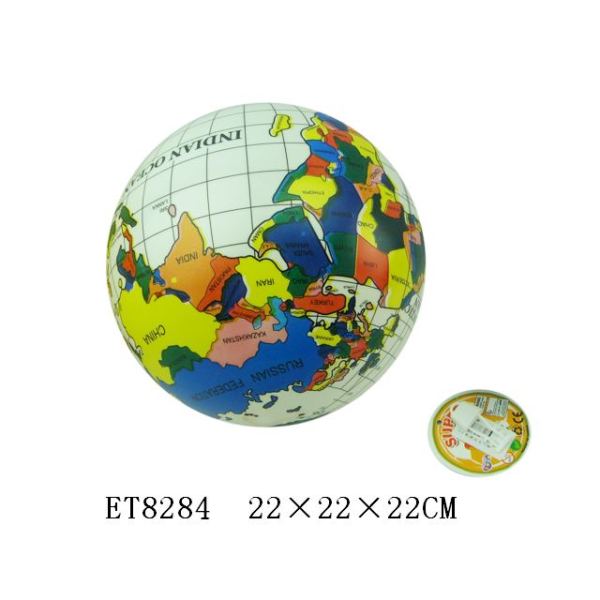 9寸地球仪充气球 塑料