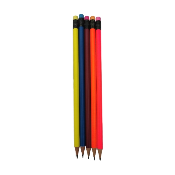 12PCS 圆杆铅笔 石墨/普通铅笔 HB 混色 木质