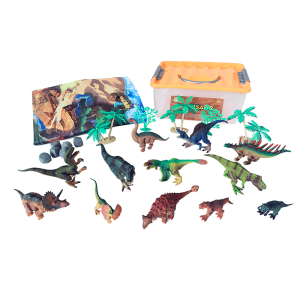 12(pcs)恐龙+12配件 塑料