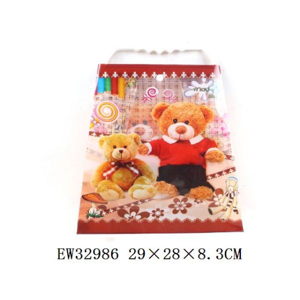 中号子母熊环保梯形礼品袋(12pcs/opp) 塑料