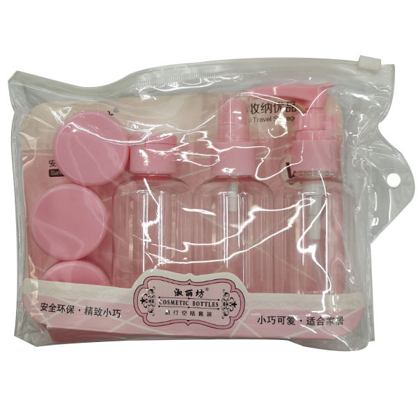 6pcs 粉色旅行空瓶套装 塑料