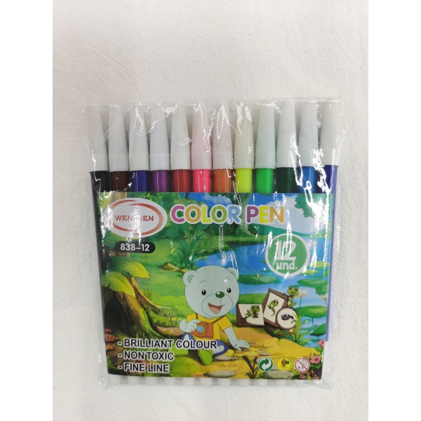 12PCS 水彩笔 塑料