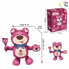 玫瑰熊跳舞机 电动 灯光 音乐 不分语种IC 塑料