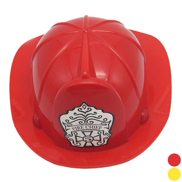 消防帽红黄2色 塑料